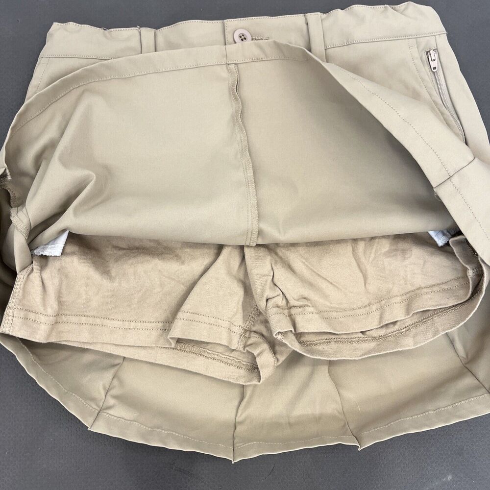 Girls Lands End Size 16 Khaki Skirt Uniform 16 Inch Length 100% Polyester Chrty - Picture 11 of 14